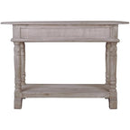 Sunset Trading Shabby Chic Cottage Table, Two Drawer, Natural limewash - Image 5