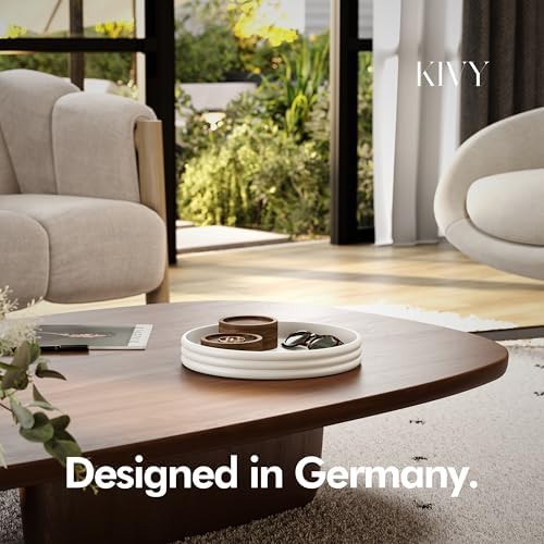 KIVY Round Decorative Concrete Tray 11x1,5 Inch - Circle Coffee Table Tray - Image 5