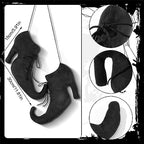 Suhine 12 Inch Large Vintage Halloween Witch Shoes Wall Hanging Decoration - Image 6