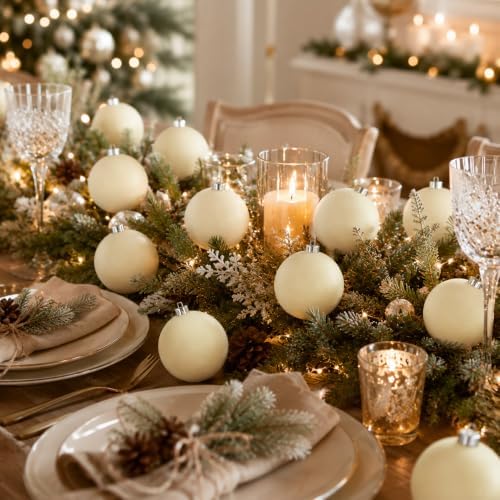4IN Velvet Ornaments for Christmas Tree,6PCS Large Christmas Ornament Set - Image 5