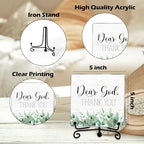 Modern Farmhouse Decor, Home Decor For Living Room, Boho Chic Aesthetic Shelf Decorations, Eucalyptus Christian God Acrylic Sign, Farmhouse Entryway Tv Stand Fireplace Coffee Table Decoration (12) - Image 2