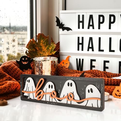 Vintage Halloween Boo Decorations for Office Home Table Mantel Shelf Desk - Image 7