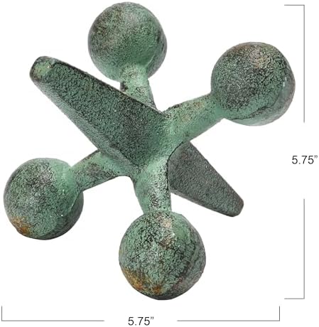 Creative Co-Op Cast Iron Jack Accent, Green - Image 3