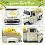 Lemon Decor Vintage Truck Decor Mini Lemons & Wooden Crate, Cream - Image 4