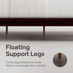 Nectar Bamboo Platform Bed Frame & Upholstered Headboard - Image 3
