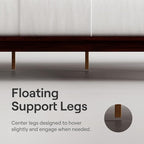 Nectar Bamboo Platform Bed Frame & Upholstered Headboard - Image 3