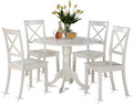 East West Furniture DLBO5-WHI-W 5 Piece Kitchen Table Set by EastWestFurniture