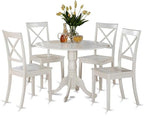 East West Furniture DLBO5-WHI-W 5 Piece Kitchen Table Set by EastWestFurniture