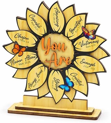Christian Sunflower Gifts for Women, Birthday Gifts For Women, Religious Gifts for Sister, Friend, Daughter Sister, Wife, Daughter, Coworker, Teacher, Sunflower Decor by EmotionalUplifting
