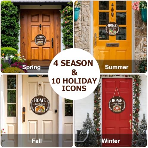 Interchangeable Welcome Sign Fall Halloween Front Porch Decor - Image 3