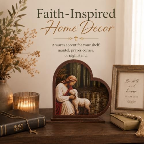 Christian Gifts for Women and Men, Jesus and Lamb Pastor Appreciation Gift - Image 5