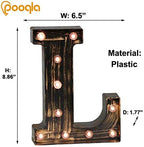Pooqla Vintage Light Up Marquee Letters with Lights – Illuminated Industrial Style Lighted Alphabet Letter Signs - Coffee Bar Apartment Bedroom Wall Home Initials Decor A-Z - Image 4