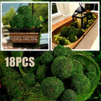 BYHER Moss Balls, 18 PCS Decorative Balls for Centerpiece Bowls - 6pcs 3.2" Natural Dried Balls+ 12pcs 2" Green Moss Balls Vase Bowl Filler (Set of 18) - Image 4