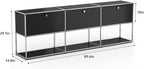 Modern Storage Cabinet Black G Versatile Free-Standing Organizer - Image 3