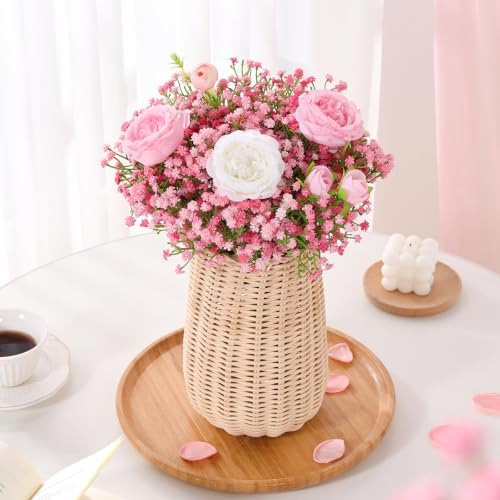 Dolicer 10 Pcs Babys Breath Artificial Flowers Pink Fake Babys Breath - Image 7