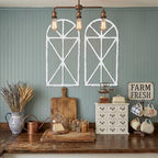 Set of 2 Large Farmhouse Window Frame Wall Decor, Rustic Wood Wall Art - Image 4