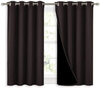 NICETOWN 100% Blackout Curtains 45 inches Length, 2 Thick Layers Completely by NICETOWN