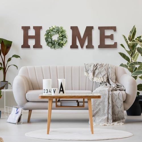 Pinkpum Wood Home Sign with Eucalyptus Wreath for O Home Decor Wall Decor - Image 5
