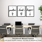 3D Wood Inspirational Wall Art, Framed Motivational Office Wall Decor, Positive Affirmations Wall Decor for Home Office Bedroom Living Room (Ready to Hang, 12x16 Inch, Set of 3, Framed) - Image 4