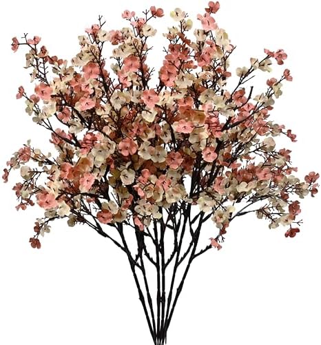 Mandy's 6 Bundles Artificial Beige Brown Baby’s Breath Flowers by Mandys