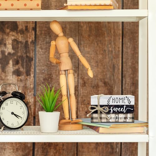Decorative Books For House Decor, Faux Wood Book Stack Decor, Home Sweet Home Funny Stack Book Decors, Stacked Display Books For House Nightstand Decoration Housewarming Gift, Three Pieces -C(03) - Image 5