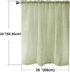 SpaceDresser Basic Rod Pocket Sheer Voile Window Curtain Panels Sage Green 1 - Image 2