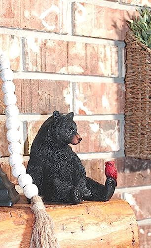 The Bridge Collection Black Bear and Cardinal Friend Figurine - Image 6
