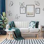 Hotop 6 Pieces Black Metal Butterfly Wall Decor Wired Butterflies Wall Art - Image 6