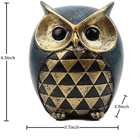 Leekung Owl Statue Home Decor - Owl Figurines for Bookshelf, Bedroom, Living Room, Office & TV Stand Decorations - Animal Sculptures Gift for Bird Lovers - Image 2