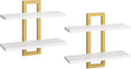 HOOBRO Floating Shelves, 15 Inch Wall Shelf Set of 2, Wall Mounted Storage by HOOBRO
