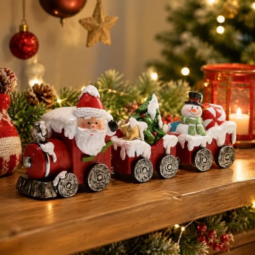 Hodao Christmas Train Figurines with Santa, Tree & Snowman - Image 5