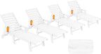 Patio Chaise Lounge Chair Set of 4, Oversize Lounge Chairs by Serique