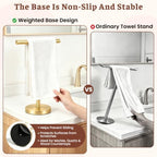 T-Shape Bath Hand Towel Holder Standing (Golden -2 Pack) - Image 3
