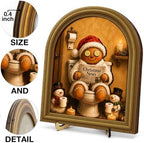 Christmas Bathroom Decor Funny Gingerbread Snowman Wall Art Table Decor - Image 3