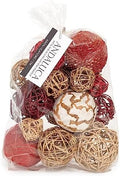 ANDALUCA Decorative Balls Orbs Bag (Red Gold) by ANDALUCA