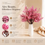 Mandy's 6 Bundles Artificial Light Brown Baby’s Breath Flowers - Image 2