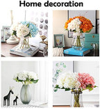 6Pcs 18" White Silk Hydrangea Artificial Flowers - Image 6