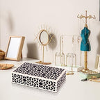 Handicrafts Home Black Large Decorative Storage Box with Lid, 10x6x2.5 In - Image 4
