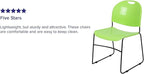 Flash Furniture HERCULES Series 880 lb. Capacity Green Ultra-Compact Stack Chair - Image 4