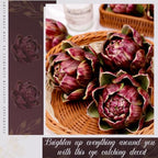 3Pcs Faux Artichokes, Bowl Filler Decor for Home Kitchen, Purple - Image 4