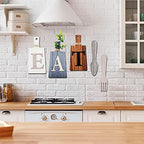 Jetec Cutting Board Eat Sign Set Wall Decor, Gray, White, Brown - Image 3