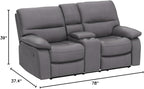 Betsy Furniture Microfiber Reclining Sofa Couch Set Living Room Set 8007 - Image 2