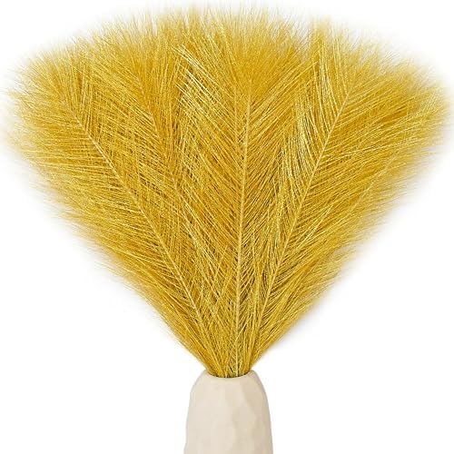 Mandy's 20 Stems Gold Silk Pampas Grass Bouquet by Mandys