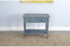 Sunny Designs Marina Ocean Blue Wood Side Table - Image 4