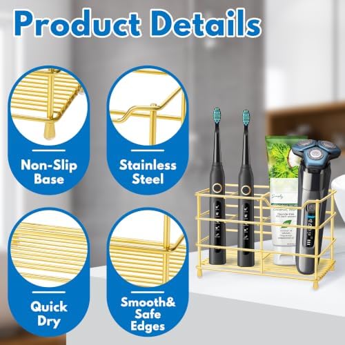 Electric Toothbrush Holders for Bathrooms 304 Stainless Steel Quick Drying - Image 7
