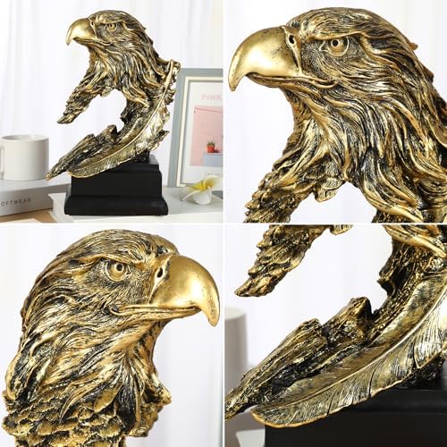H&W Golden Bald Eagle Figurines - USA's National Emblem - Statue Decoration - Image 3