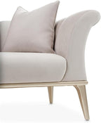 MICHAEL AMINI Yvette Sofa in Porcini Velvet and Champagne Wood Frame - Image 10