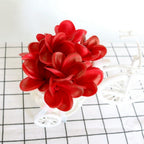 10 pcs Red Hawaiian Plumeria Flowers Artificial -1.5inch Stems - Image 2