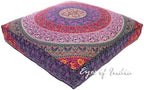 Mandala Floor Pillow Cover Meditation Cushion Seating Throw Hippie Round by EyesofIndia