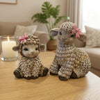Rustic Baby Lamb Figurine for Home Décor – Cute Farmhouse Animal Ornament for Nursery or Shelf – Handcrafted Resin Sheep Statue Gift for Baby Shower, Easter, or Mother’s Day – Bo The Lamb - Image 7
